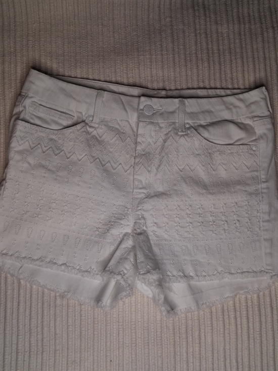 Jessica Simpson Pants - Jessica Simpson White Eyelet Denim Jean Shorts